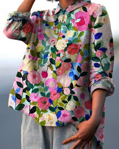 Lily - Elegant Floral Blouse